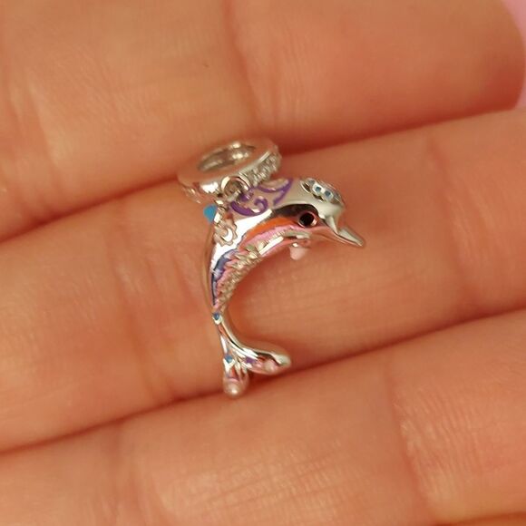 925 Silver Dolphin Nautical Charm - Picture 6 of 12